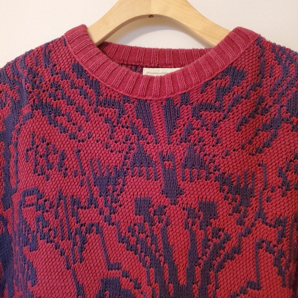 Vintage Lord Jeff Grandpa Sweater Red Blue - Picture 3 of 6